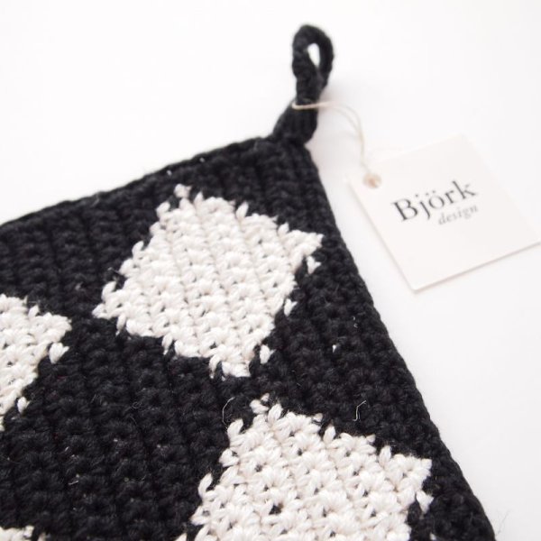 画像3: Bjork design  Pot Holder / Black　x　White Square (3)