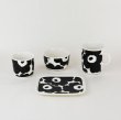 画像2: marimekko　PLATE　15x12cm　Unikko／ブラック×ホワイト (2)