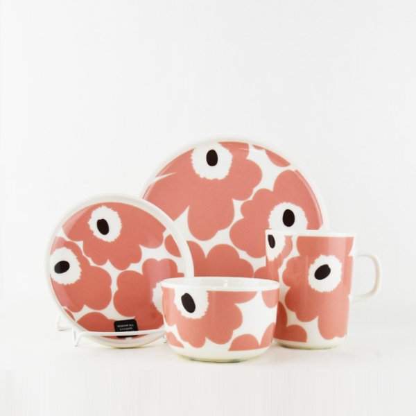 画像2: marimekko　BOWL　9.5cm　Unikko／ピンク×オフホワイト_71 (2)