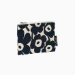 画像2: marimekko　ポーチ　Mini Unikko Kaika　コットン×ダークブルー (2)