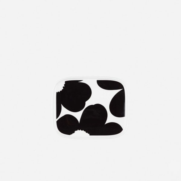 画像1: 【60Th Anniversary】marimekko　PLATE　15x12cm　IsoUnikko／ブラック×ホワイト (1)